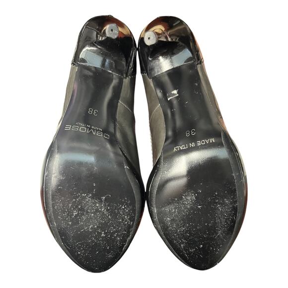 OSMOSE Paris Platform Pumps Black Patent Leather Stiletto Heel Italy EU 38 EUC - Picture 7 of 8